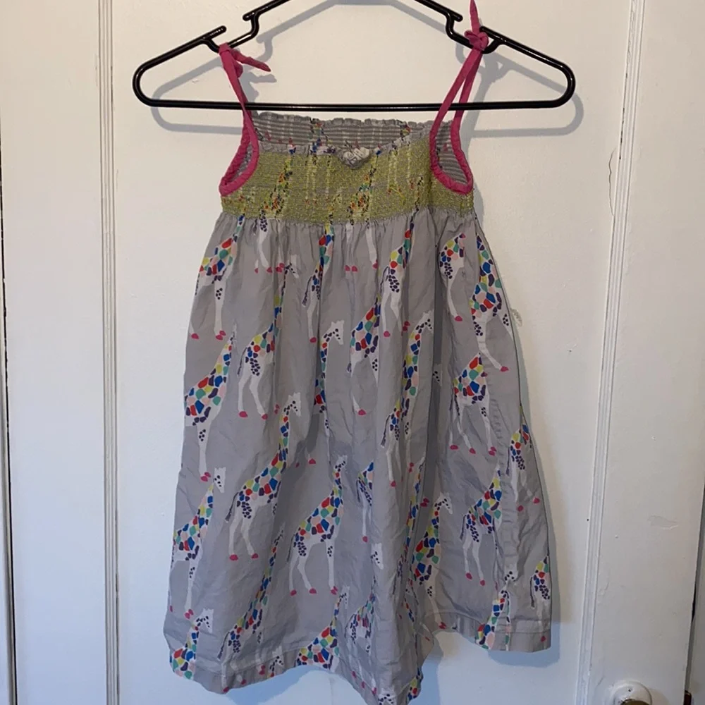 Mini Boden Giraffe dress spaghetti strap - Picture 3 of 9